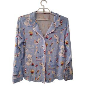 Spartina 449 pajama top ONLY womens Medium Down the Shore Atlantic City Cape May